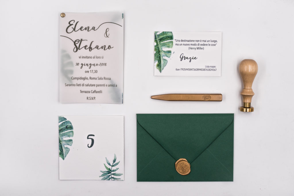 wedding stationary - jungle